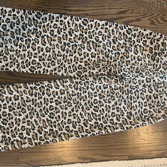 Anthropologie Maeve Leopard Patterned pants in Black and Tan - Picture 2 of 3